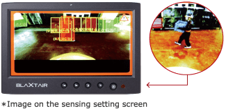 *Image on the sensing setting screen